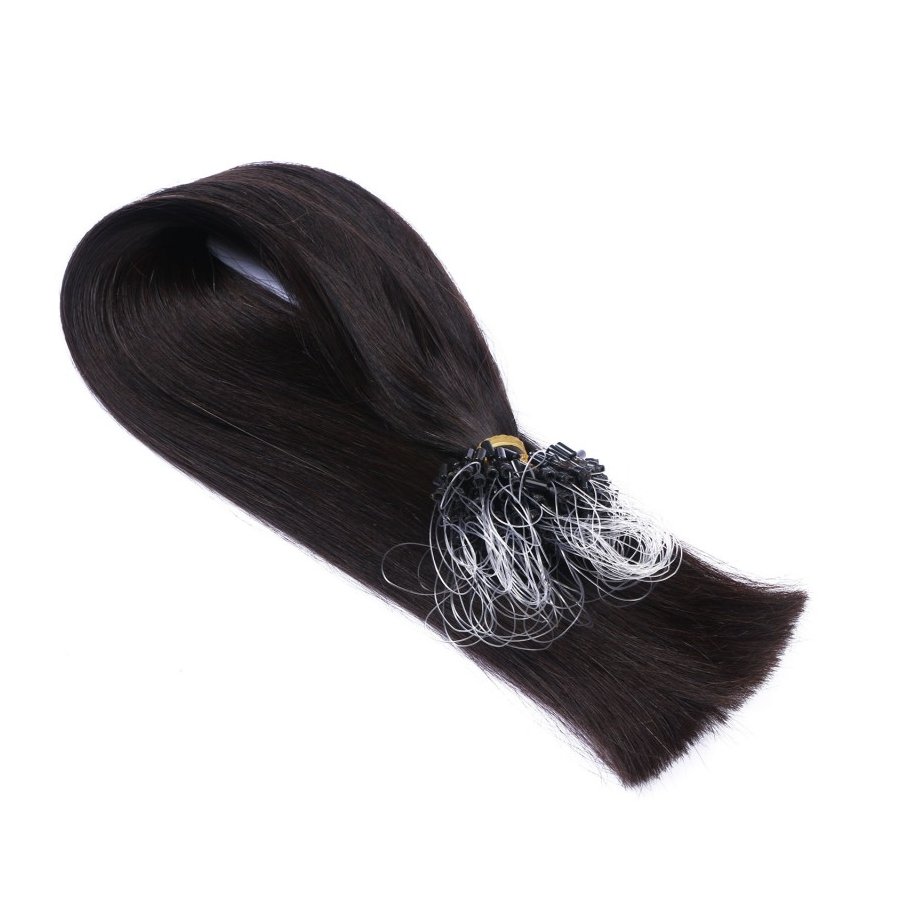25 x Micro Ring / Loop - 1b Schwarzbraun - Hair Extensions 1