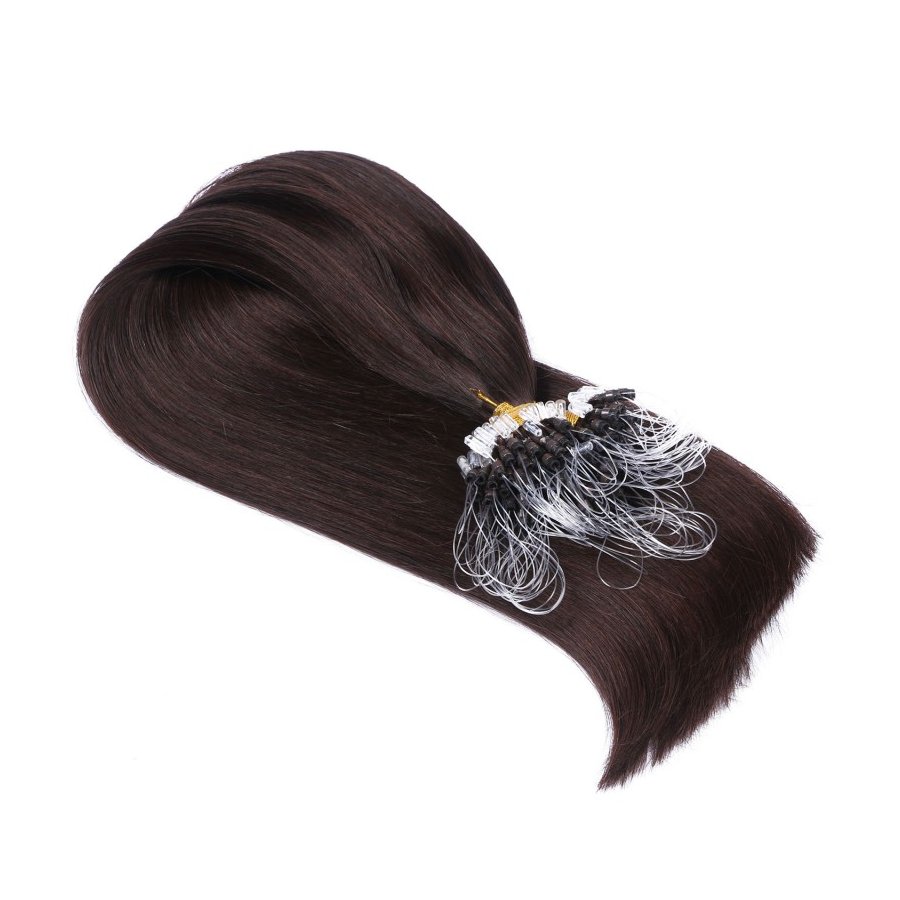 25 x Micro Ring / Loop - 2 Dunkelbraun - box