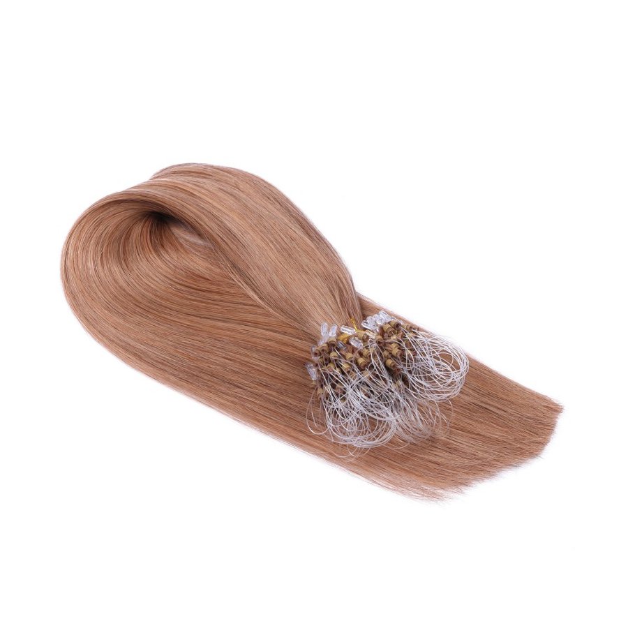 25 x Micro Ring / Loop - 10 Leichtbraun - Hair Extensions 10