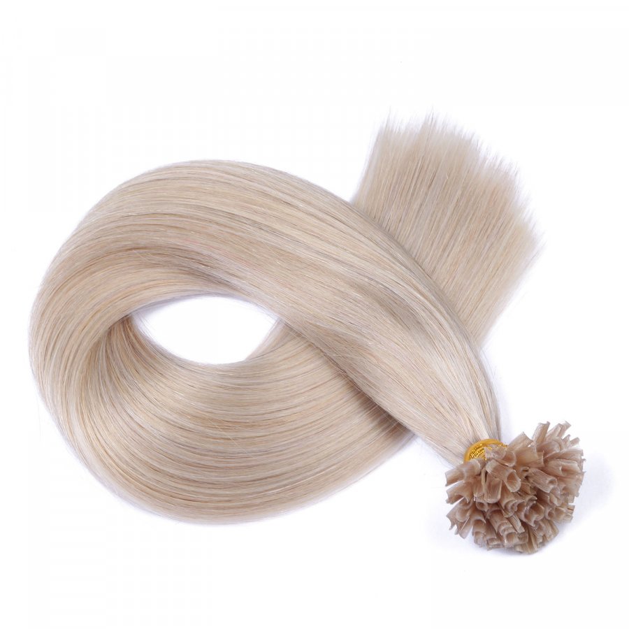 25 x Keratin Bonding Hair Extensions - Grey / Grau - 120% Ec
