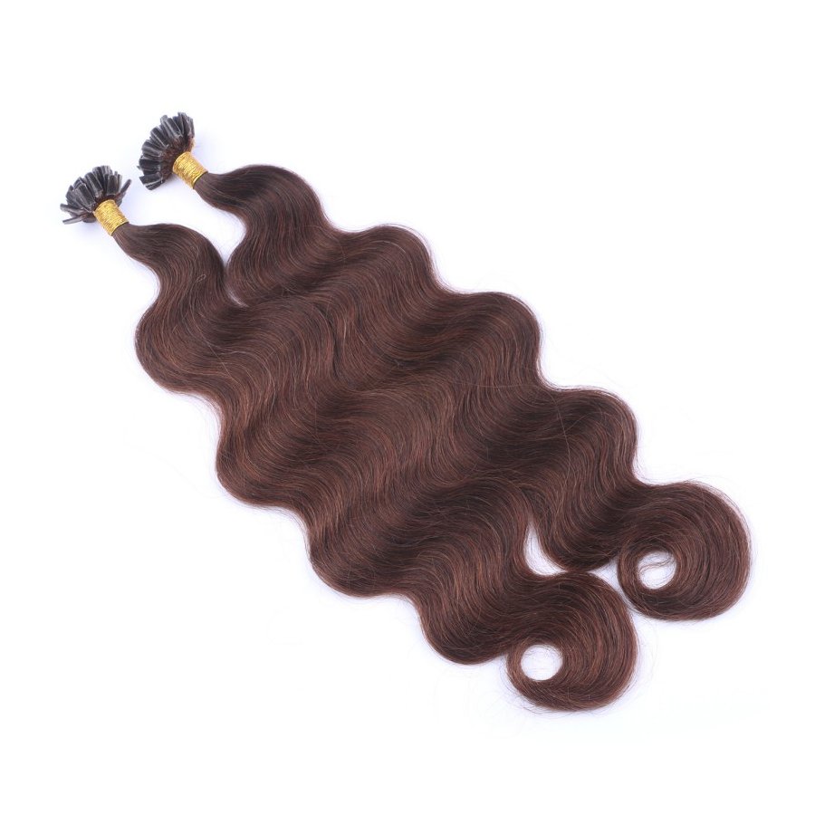 25 Keratin Bonding Hair Extensions - 2 Dunkelbraun - GEWELLT