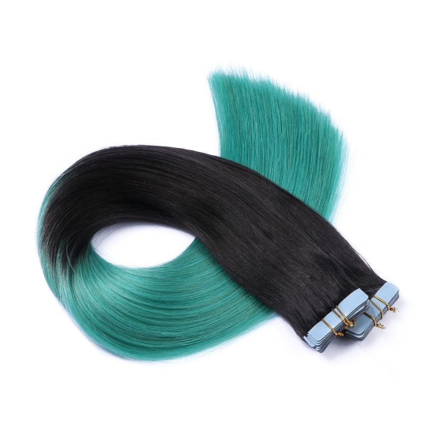 10 x Tape In- 1b/Sky Ombre - Hair Extensions - 2,5g - NOVON 