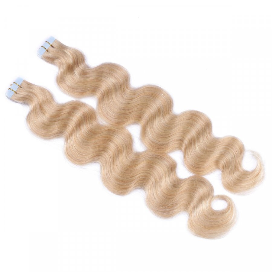 10 x Tape In - 24 - Goldblond - GEWELLT Hair Extensions - 2,