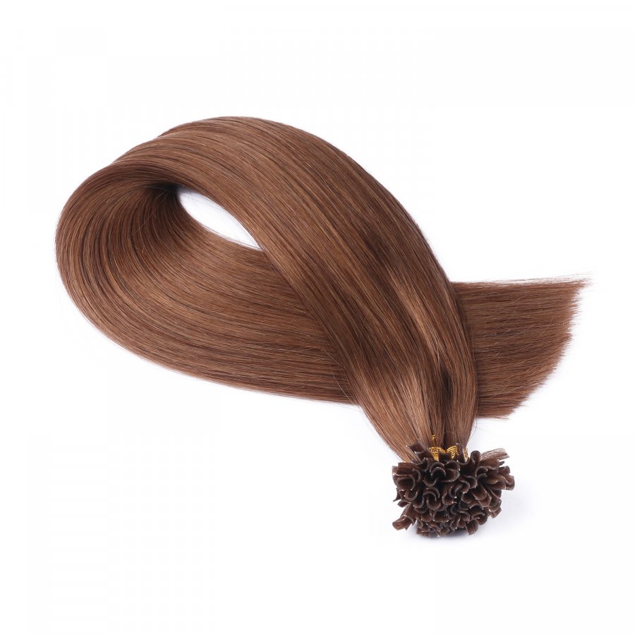 25 x Keratin Bonding Hair Extensions - 5 Dunkelblond - 120% 