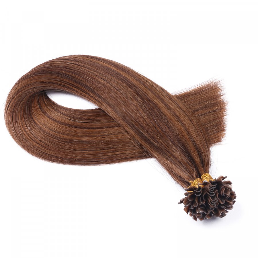 25 x Keratin Bonding Hair Extensions - 4/30 Gesträhnt -