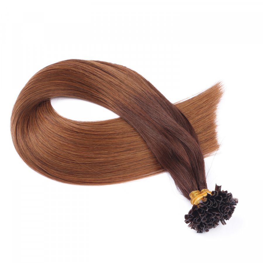 25 x Keratin Bonding Hair Extensions - 2/8 Ombre - 120% Echt