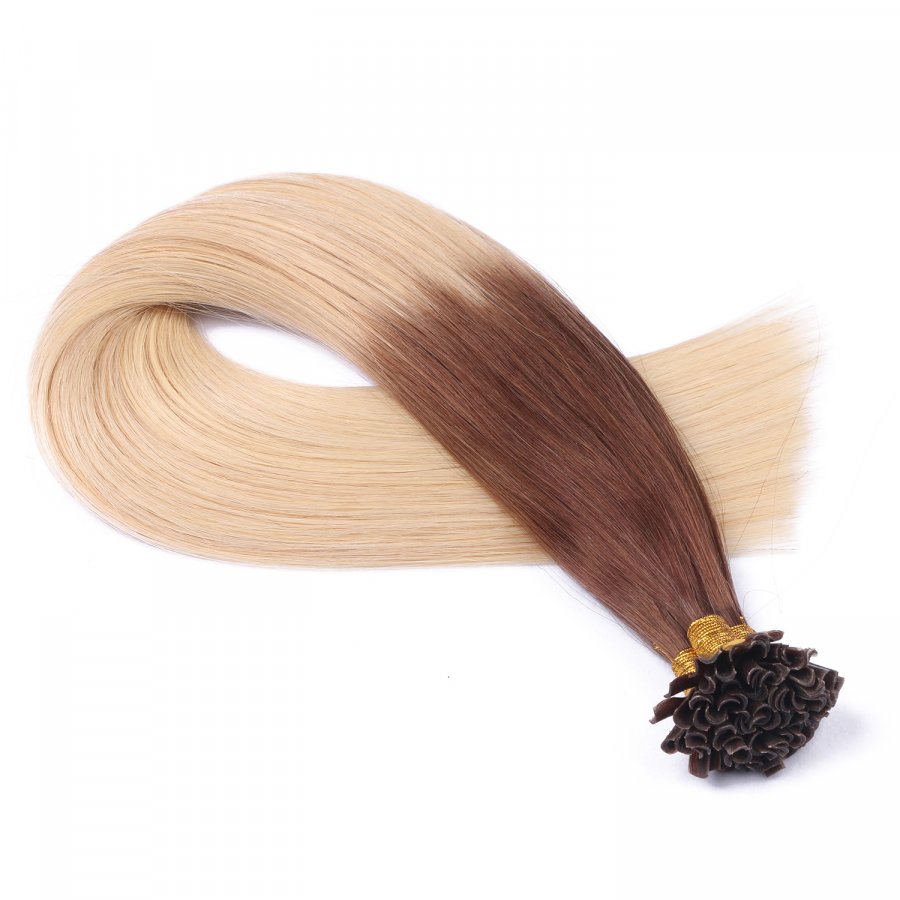 25 x Keratin Bonding Hair Extensions - 4/60 Ombre - 120% Ech