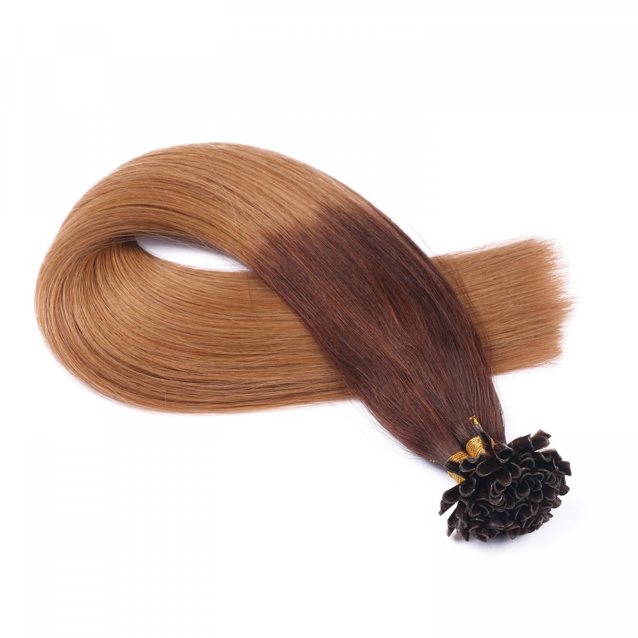 25 x Keratin Bonding Hair Extensions - 6/27 Ombre - 120% Ech