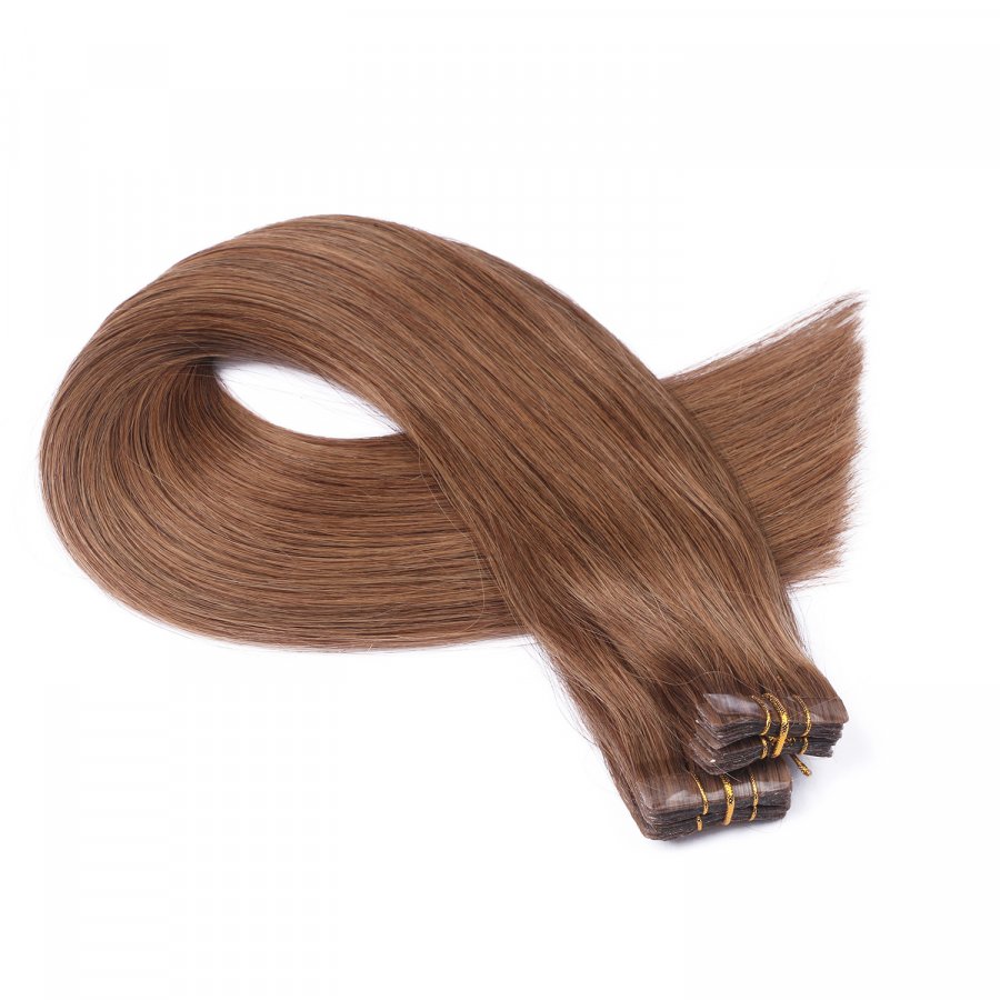 10 x Tape In - 7 Mittelnaturblond - Hair box