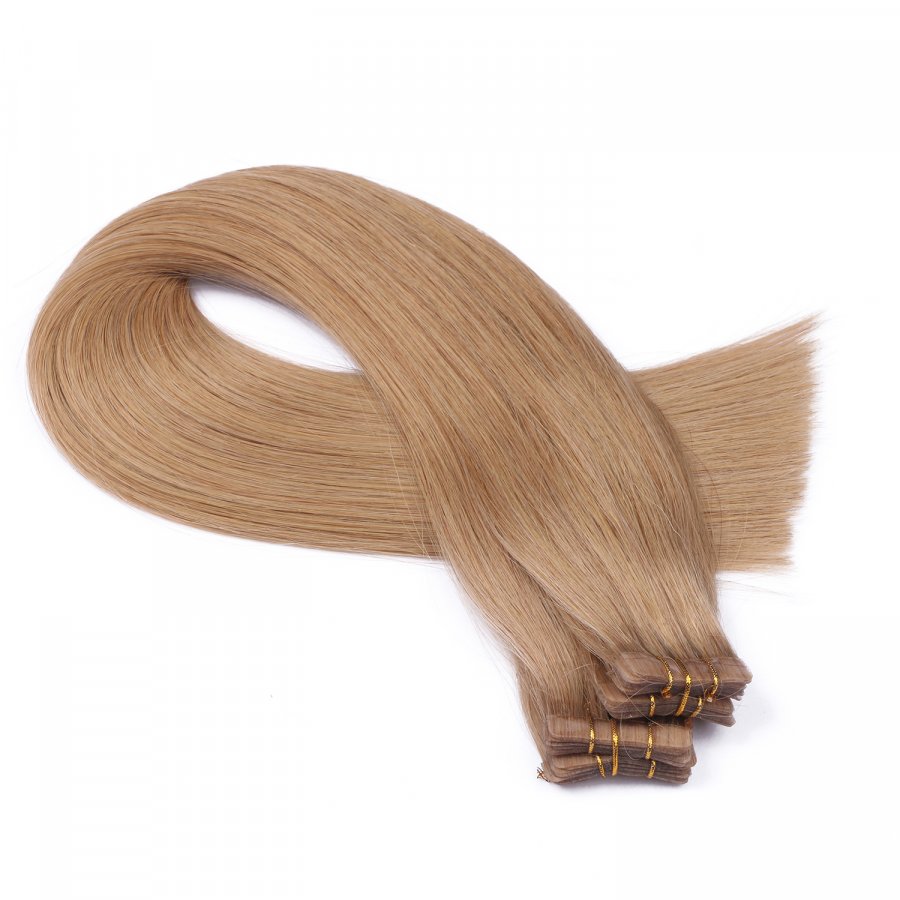 10 x Tape In - 16 Hellblond Natur - Hair Extensions - 2,5g -