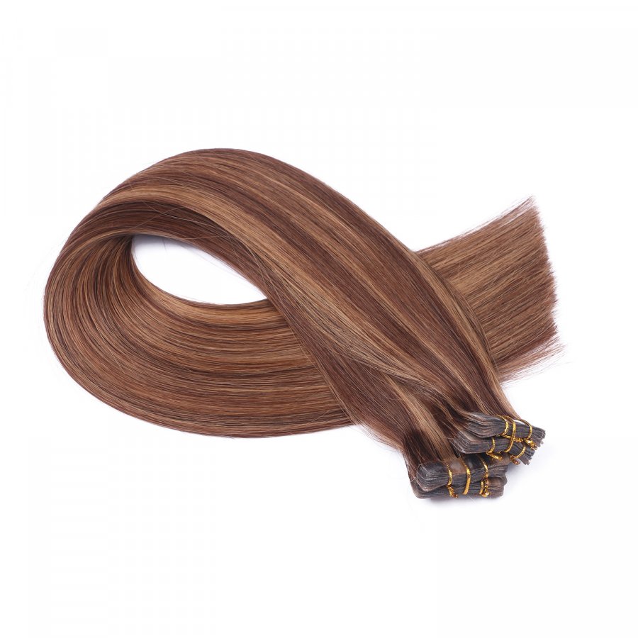 10 x Tape In - 6/12 Gesträhnt - Hair Extensions - 2,5g 