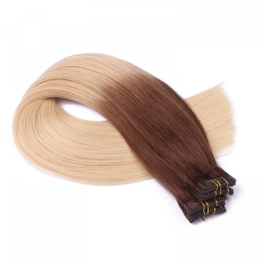 10 x Tape In - 4/60 Ombre - Hair Extensions - 2,5g - NOVON E