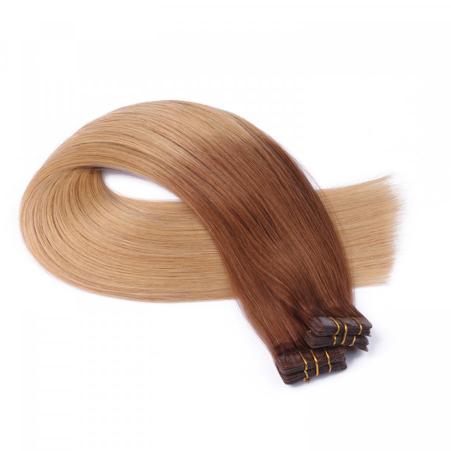 10 x Tape In - 12/26 Ombre - Hair Extensions - 2,5g - NOVON 