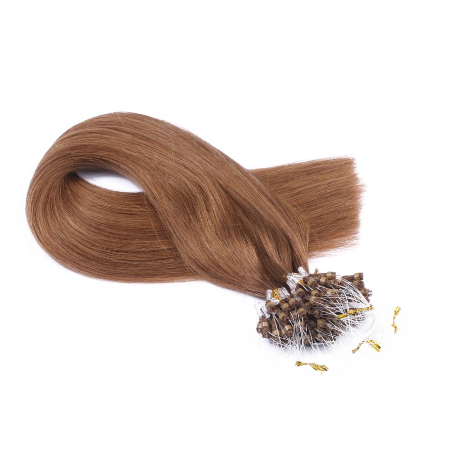 25 x Micro Ring / Loop - 9 Mittelblond - Hair Extensions 100