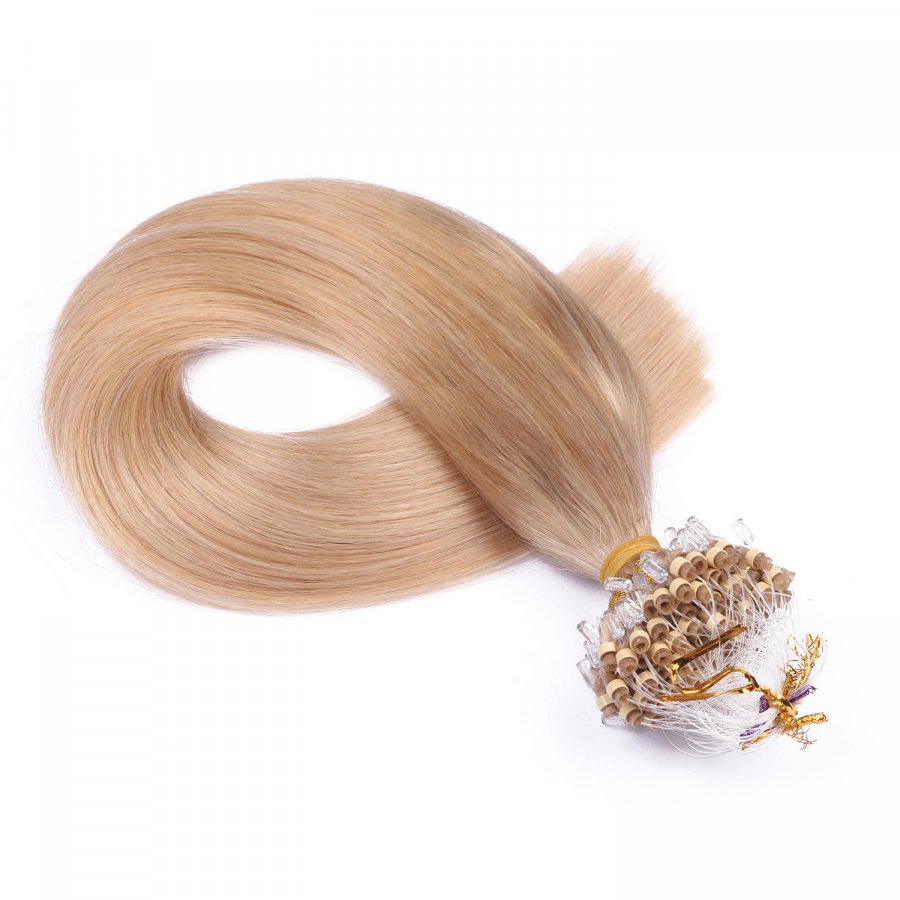 25 x Micro Ring / Loop - 101 Mittelblondasch - Hair Extensio