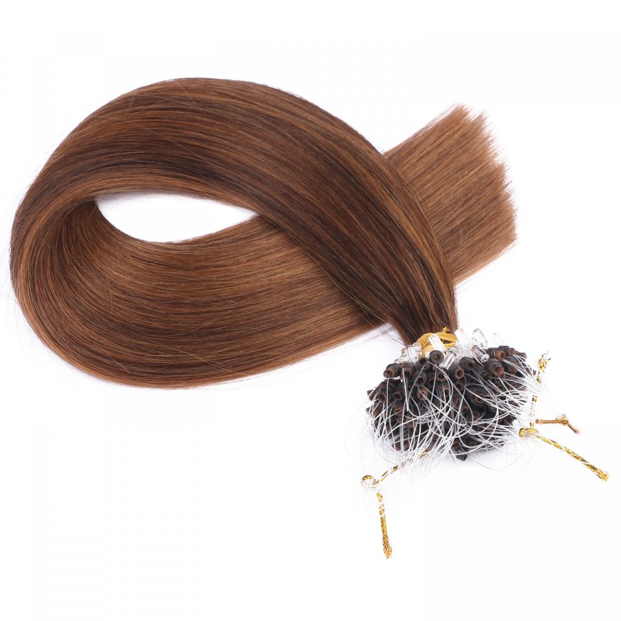 25 x Micro Ring / Loop - 4/30 Gesträhnt - Hair Extensio
