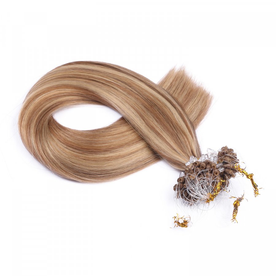 25 x Micro Ring / Loop - 18/24 Gesträhnt - Hair Extensi