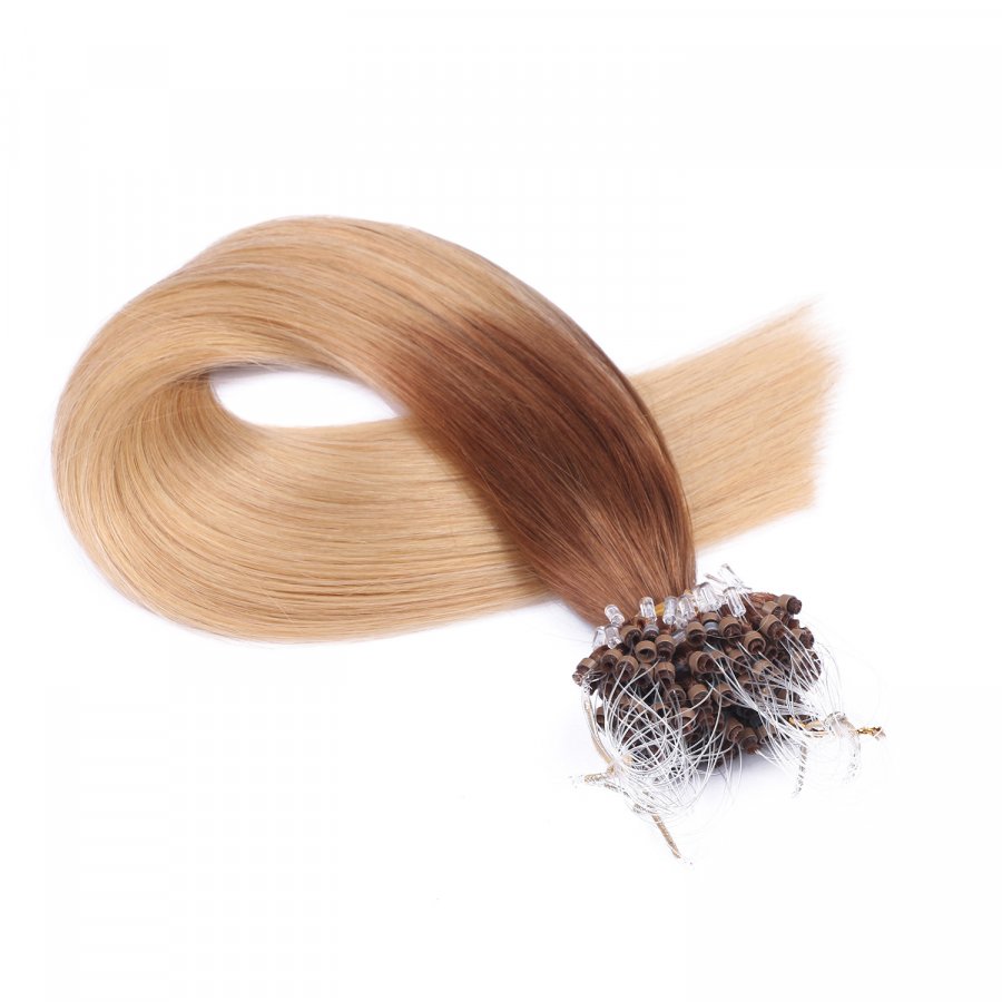 25 x Micro Ring / Loop - 12/26 Ombre - Hair Extensions 100% 
