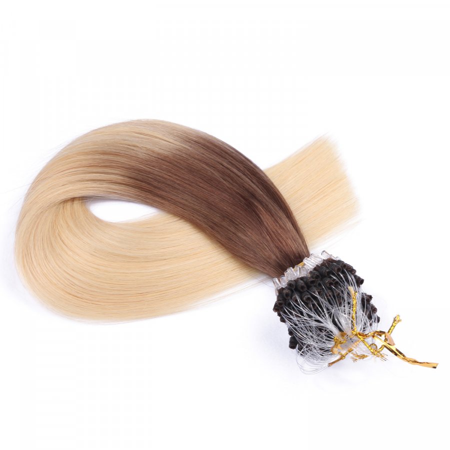 25 x Micro Ring / Loop - 17/20 Ombre - Hair Extensions 100% 