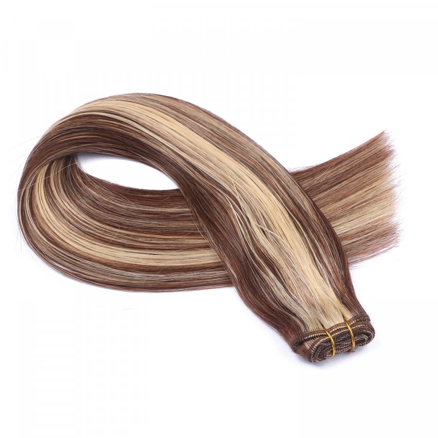 Echthaar Tressen - Weft Extentions - 4/24 Gesträhnt
