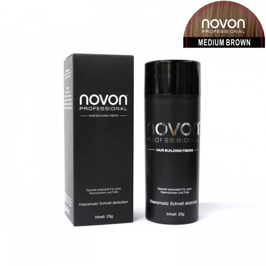 Novon Hair Building Fiber - Dark Brown 25 g - Schütthaa