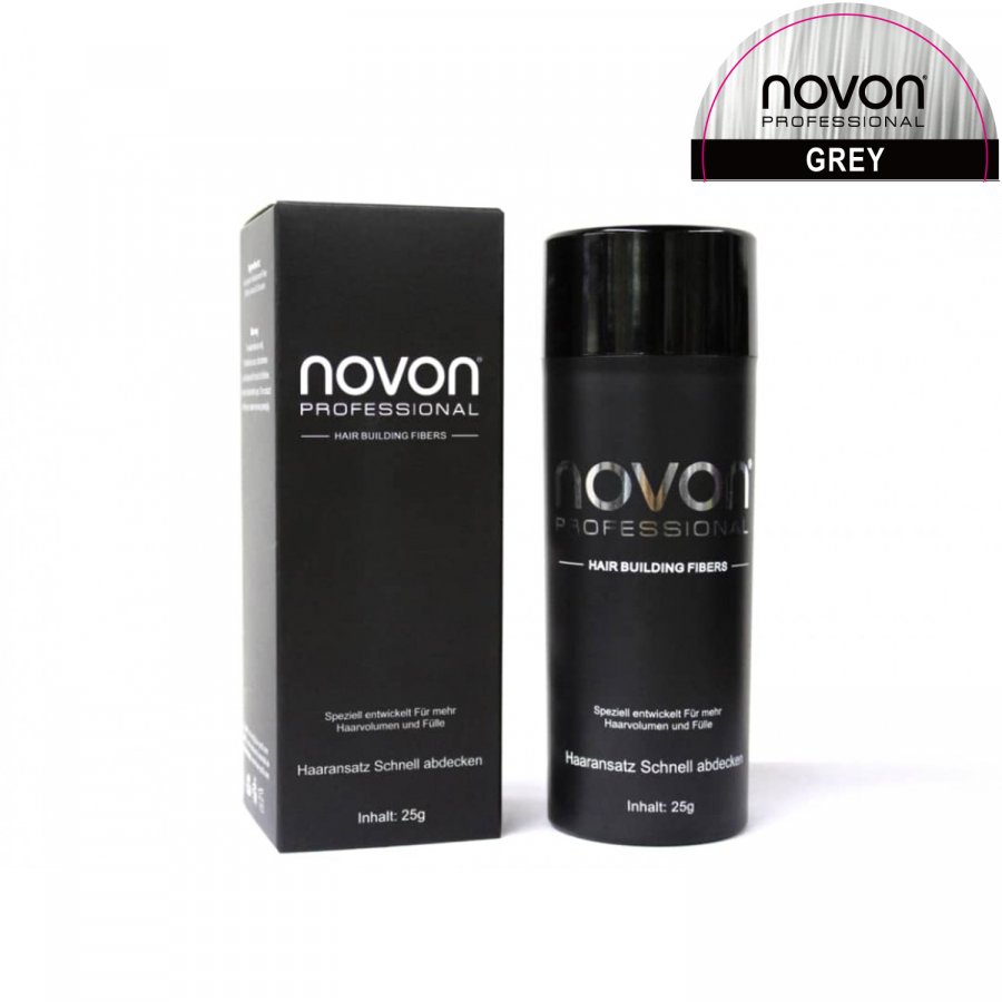 Novon Hair Building Fiber - Grey 25 g - Schütthaar