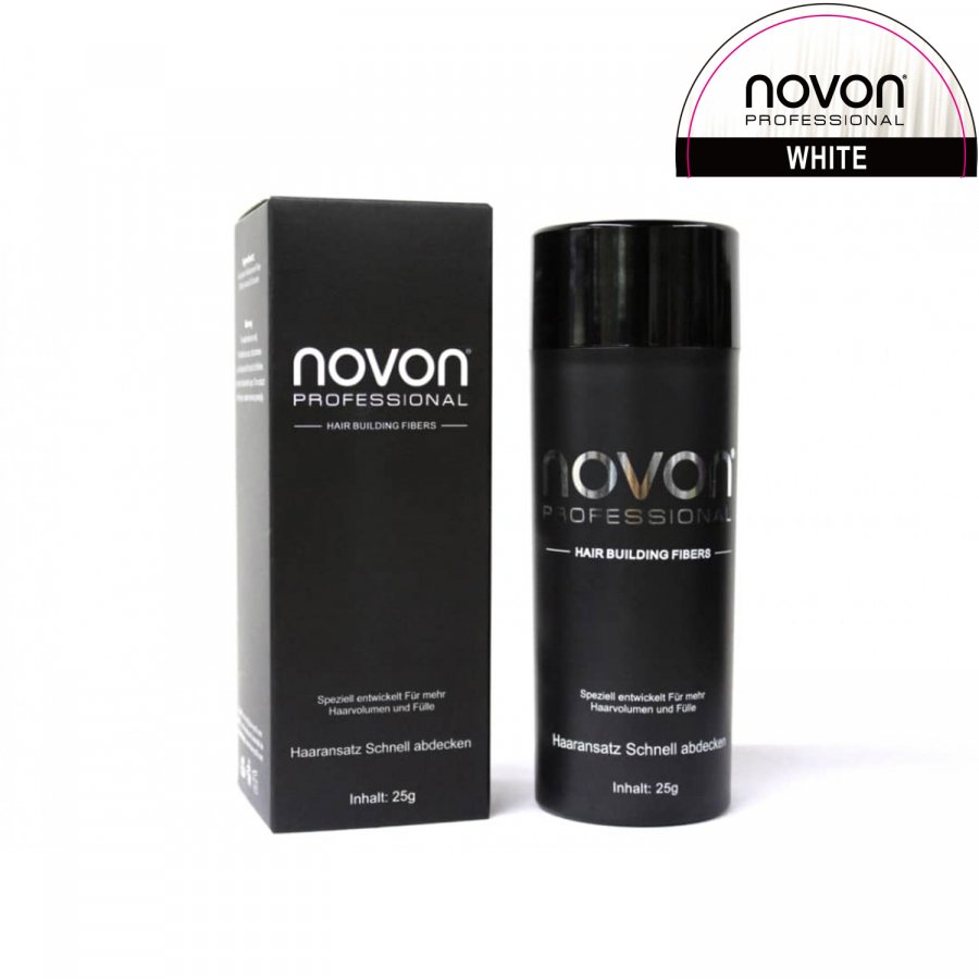 Novon Hair Building Fiber - White 25 g - Schütthaar