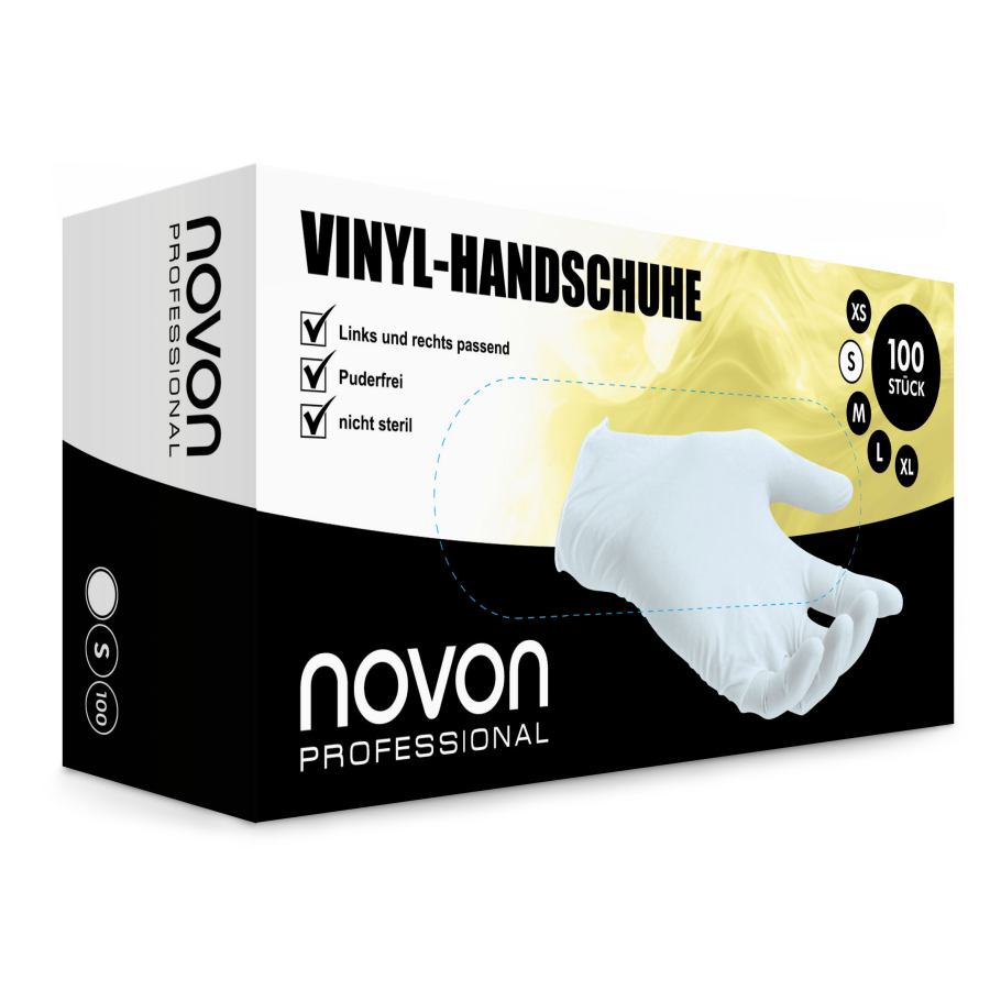 Novon Professional Handschuhe Vinyl M 100er puderfrei