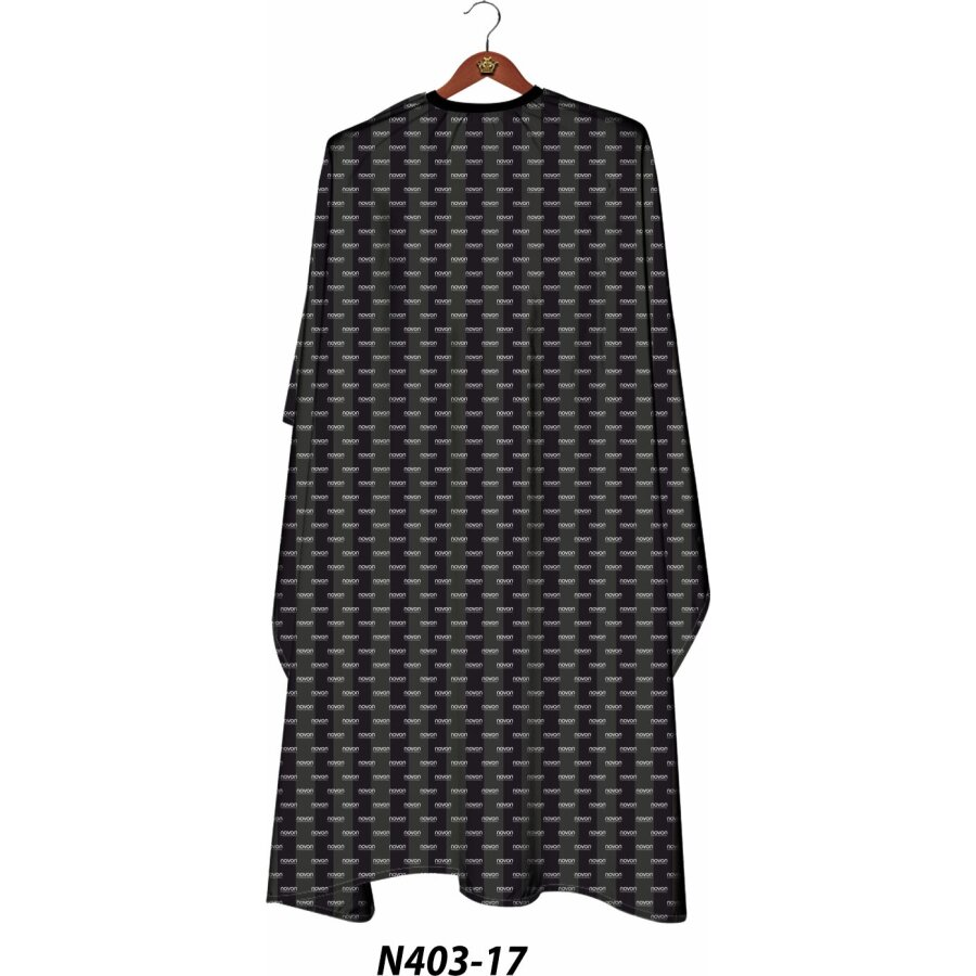 Novon Professional Hairdresser Cape/ Umhang - schwarz mit No