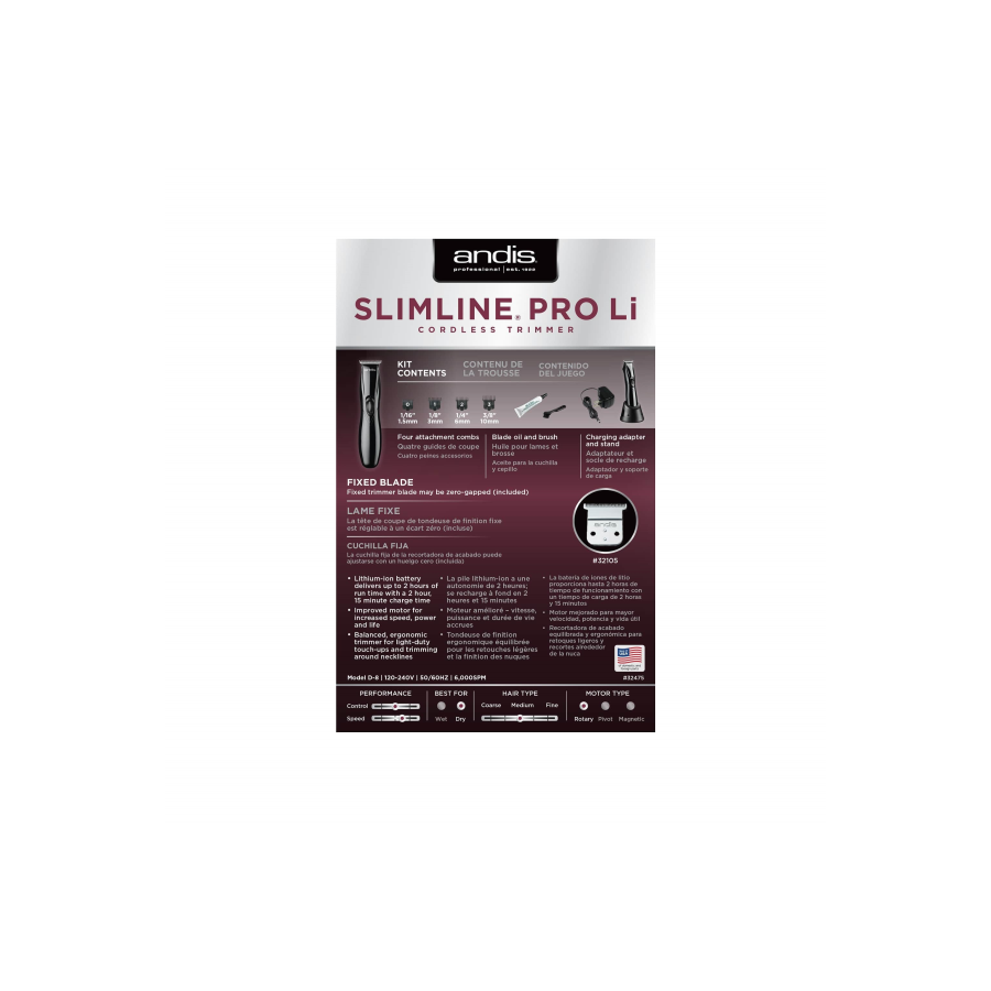 Andis SlimLine Pro LI - Black