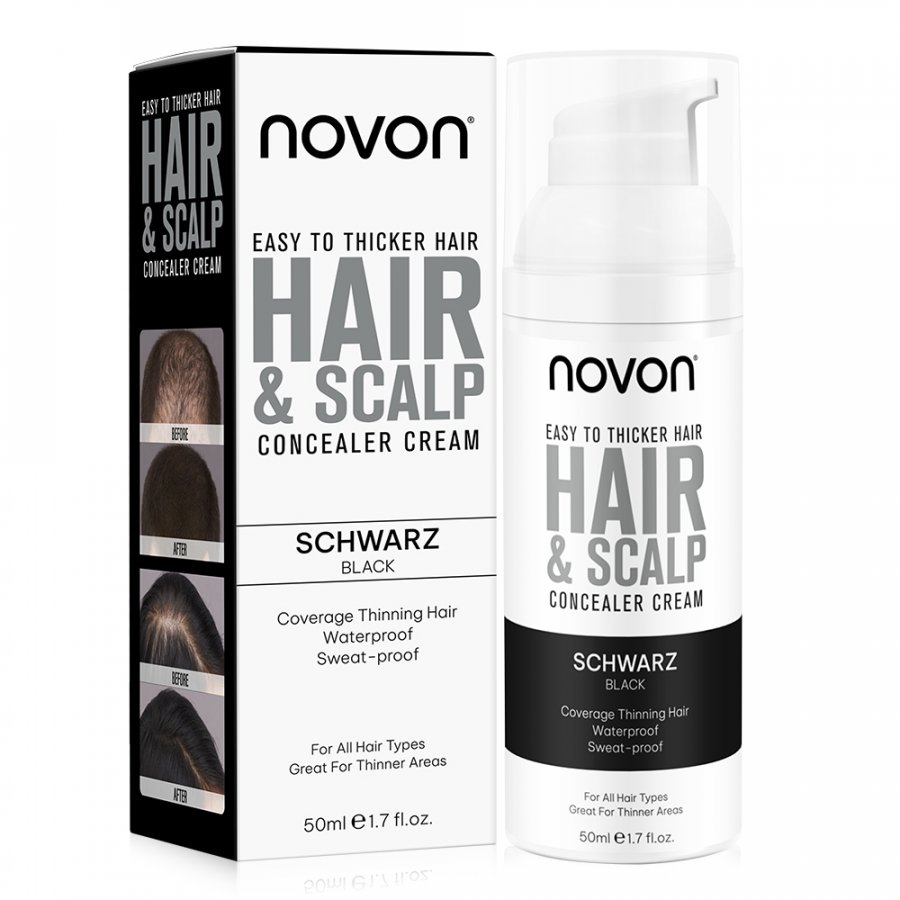 Novon Hair Concealer Creme Schwarz 50 ml