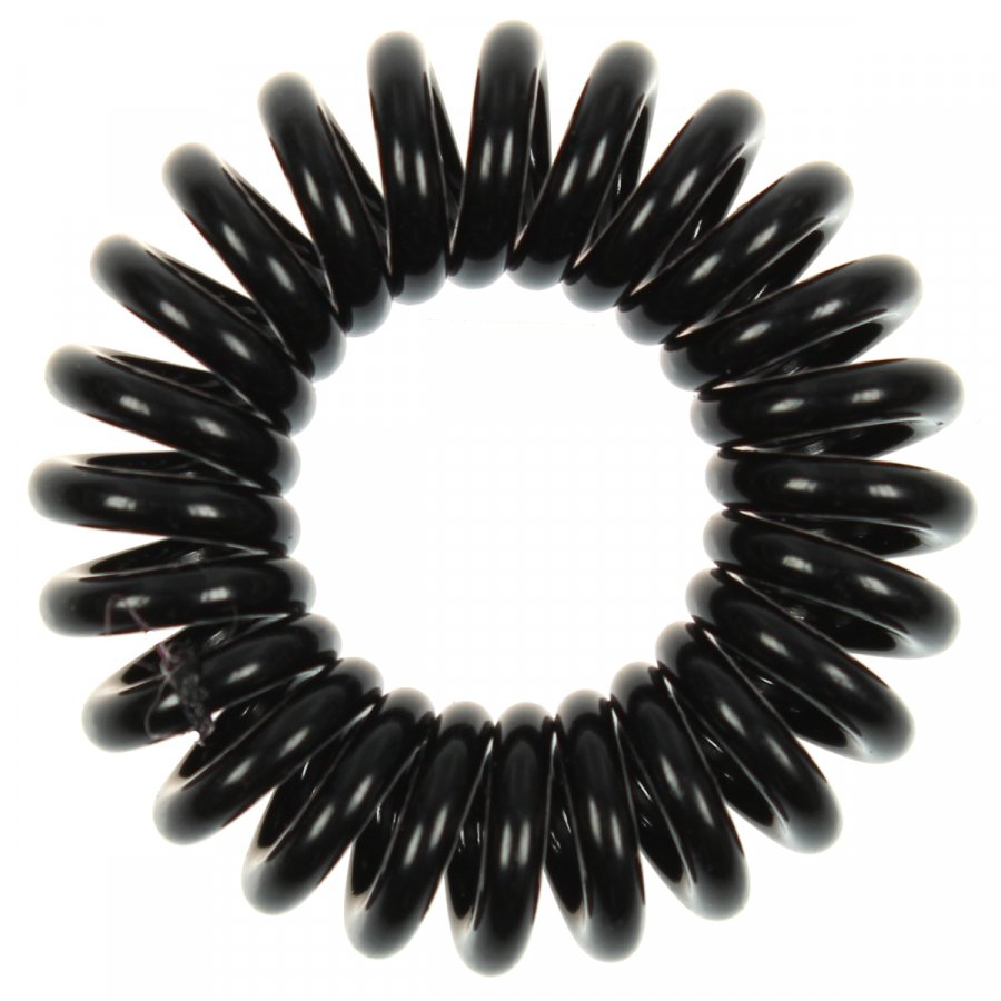 Loop Haargummi 6er Pack (Schwarz) Spiral Haarband / Haarbind
