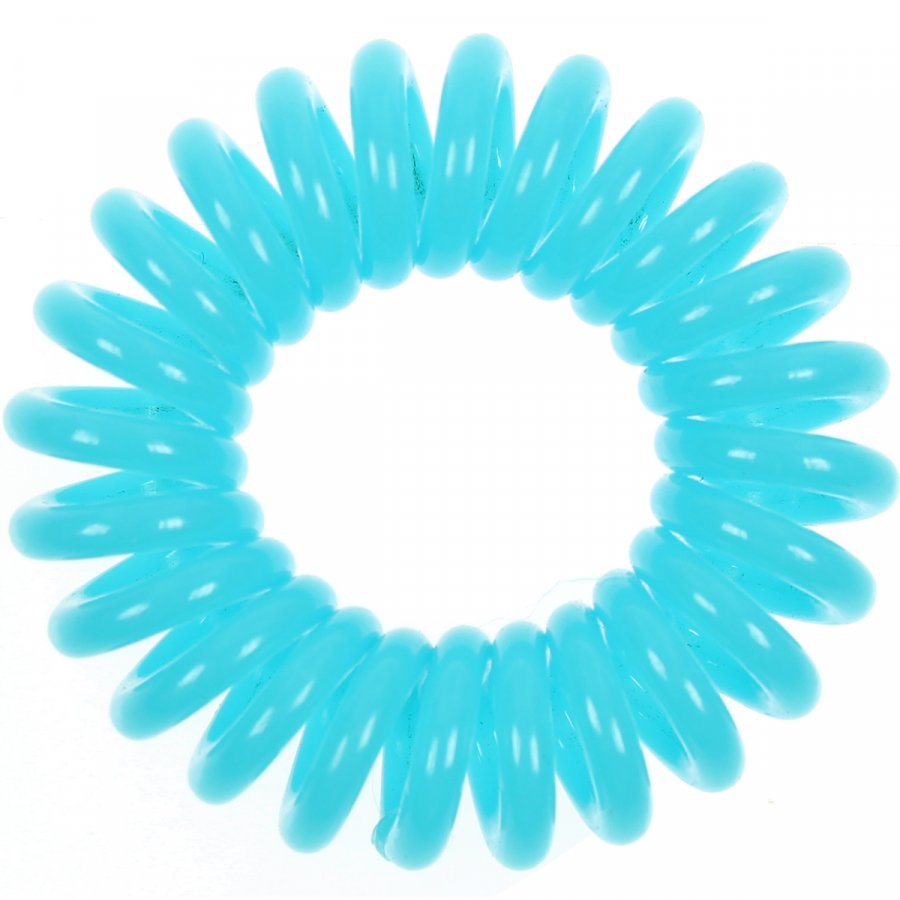 Loop Haargummi 6er Pack (Hellblau) Spiral Haarband / Haarbin
