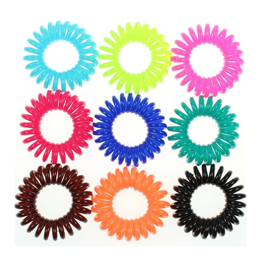 Loop Haargummi 6er Pack Spiral Haarband / Haarbinder