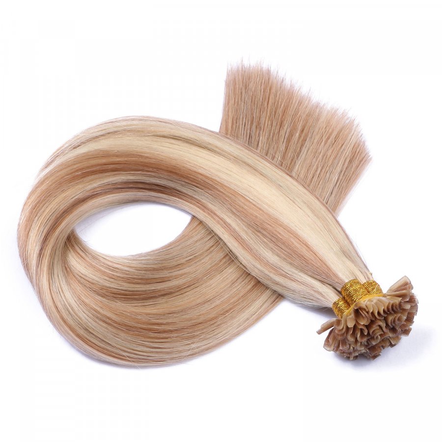 25 x Keratin Bonding Hair Extensions - 12/613 Gesträhnt