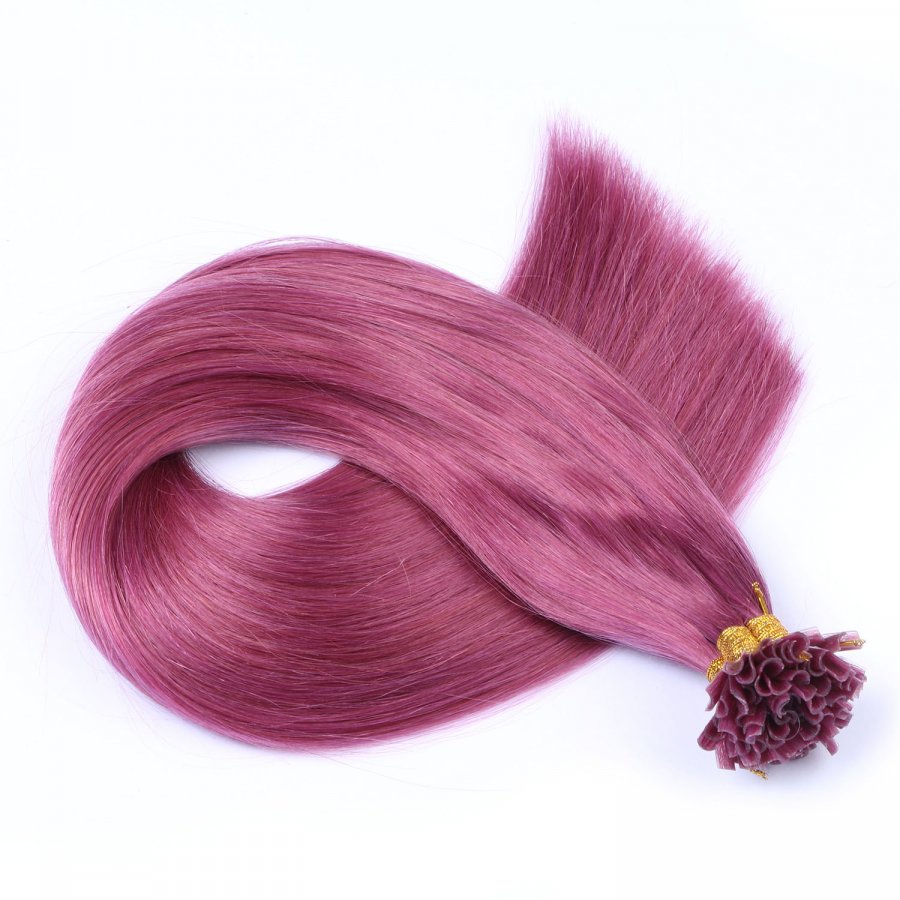 25 x Keratin Bonding Hair Extensions - Violett - 120% Echtha