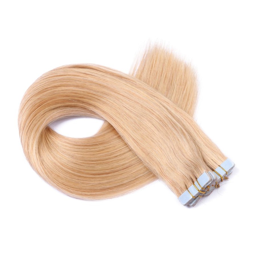 10 x Tape In - 18 Naturaschblond - Hair Extensions - 2,5g - 