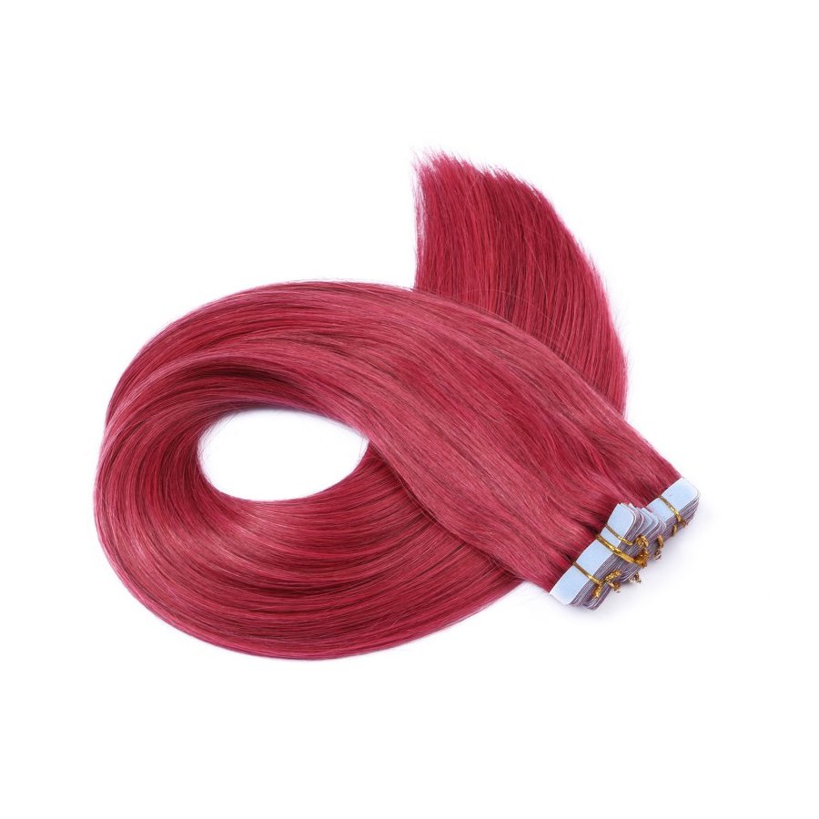 10 x Tape In - Burg - Hair Extensions - 2,5g - NOVON EXTENTI