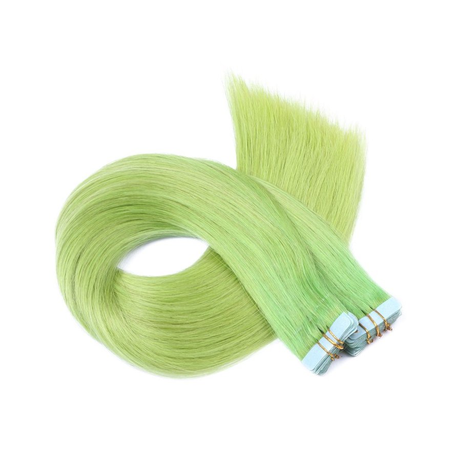 10 x Tape In - Grün - Hair Extensio box