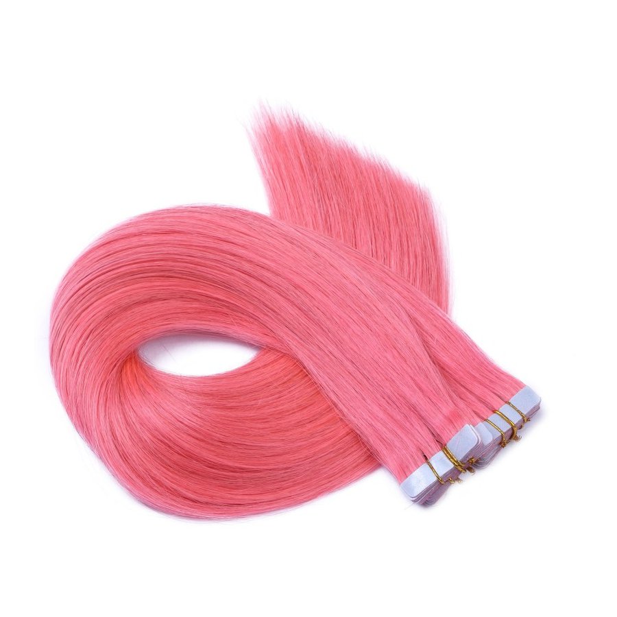 10 x Tape In - Pink - Hair Extensions -  box