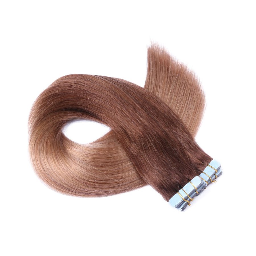 10 x Tape In - 4/27 Ombre - Hair Extensions - 2,5g -...